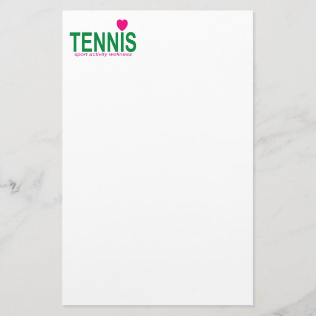 Tennis Briefpapier (Vorderseite)
