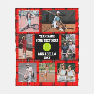 Tennis Buffalo Foto Collage Fleecedecke