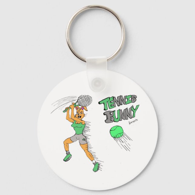 Tennis Bunny Schlüsselanhänger (Vorderseite)