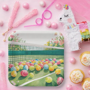 Tennis Bunte Bälle Pappteller