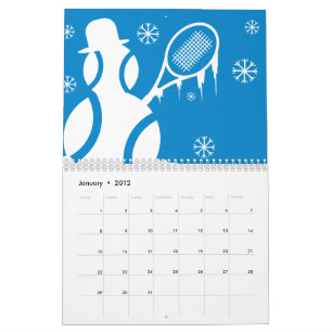 Tennis Calendrier cadeau avec des illustrations co