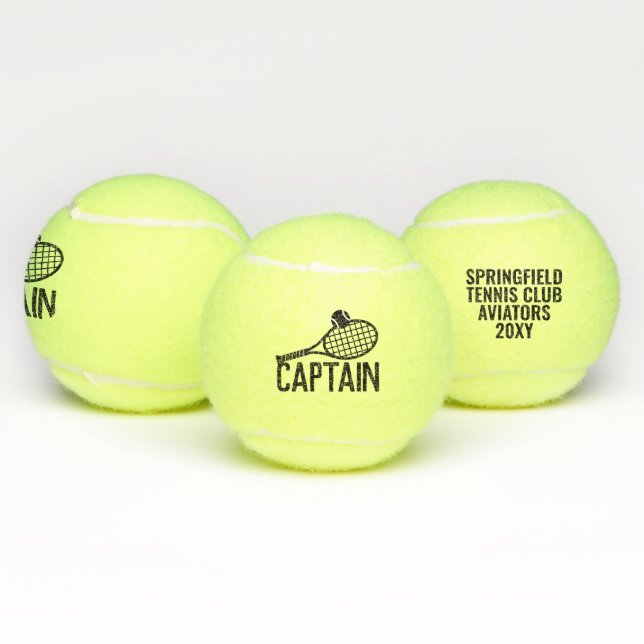 Tennis Captain Personalisiert Keepake Tennisbälle (Multi)