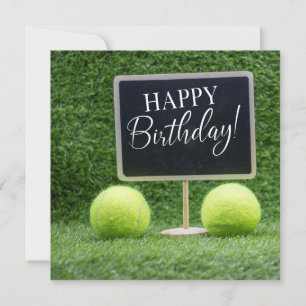 Tennis Carte d'anniversaire avec Ball for Player