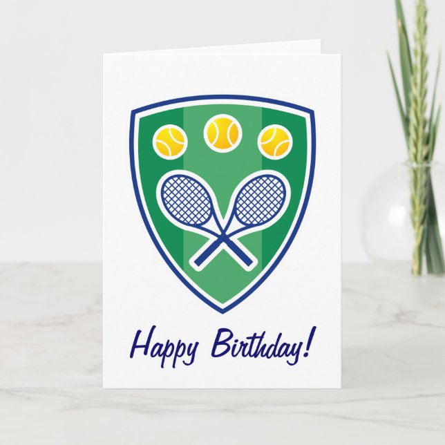 Tennis Carte d'anniversaire pour capitaine, entraî (Devant)