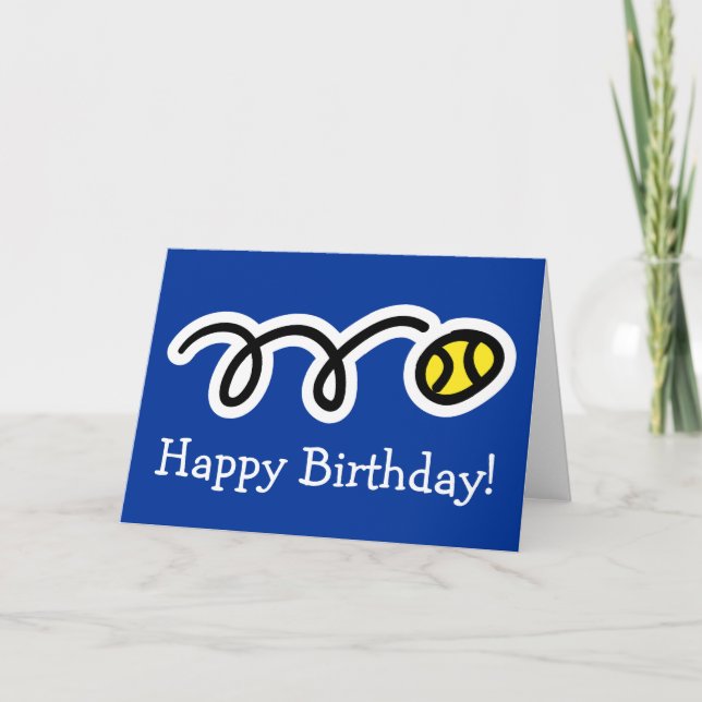 Tennis Carte d'anniversaire pour hommes femmes & e (Devant)