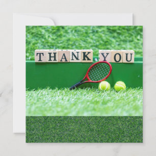 Tennis Carte de remerciements et raquette pour ent