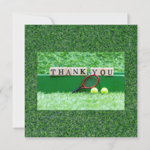 Tennis Carte de remerciements et raquette pour ent