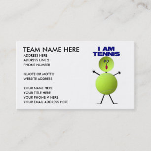 Tennis Cartoon Business Card Visitenkarte