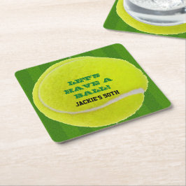 Tennis Celebration Haben Sie einen Ball Rechteckiger Pappuntersetzer