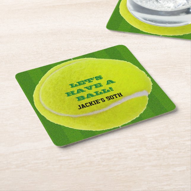 Tennis Celebration Haben Sie einen Ball Rechteckiger Pappuntersetzer (angewinkelt)