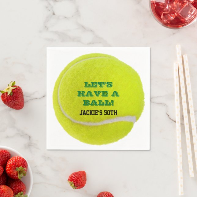 Tennis Celebration Haben Sie einen Ball Serviette (Beispiel)