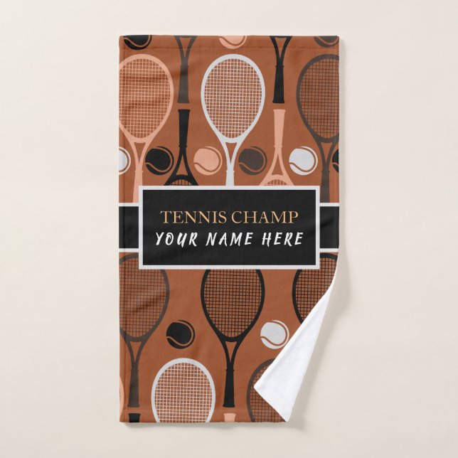 Tennis Champ Ihr Spielername Funny Personalisiert Handtuch (Handtuch)