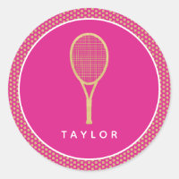Tennis Chic Pink Gold Individuelle Name