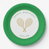 Tennis Chic Sport Themengrün und Gold