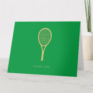 Tennis Chic Vert Or personnalisé Merci plié