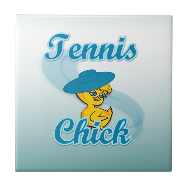 Tennis Chick #3 Fliese (Vorderseite)