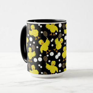 Tennis Chick Pattern Tasse