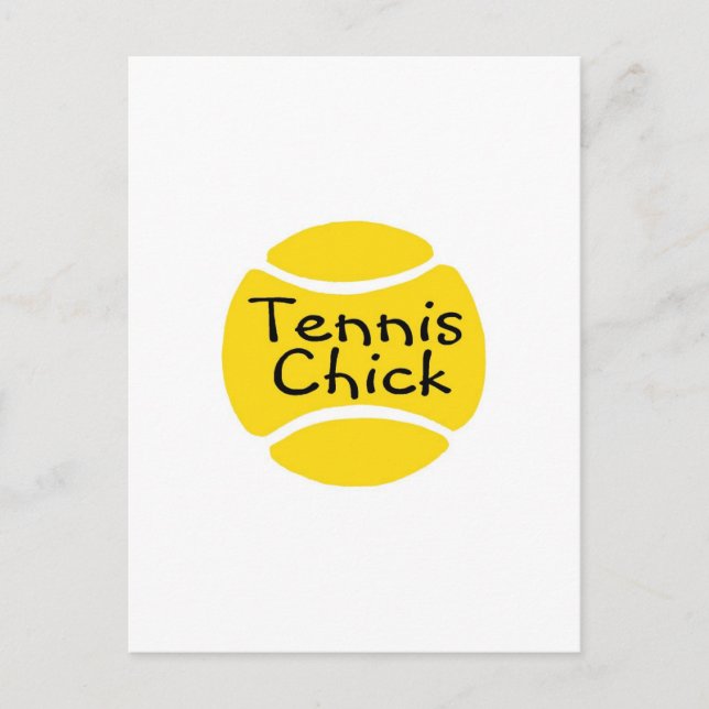 Tennis Chick Postkarte (Vorderseite)
