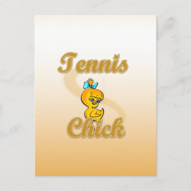 Tennis Chick Postkarte (Vorderseite)