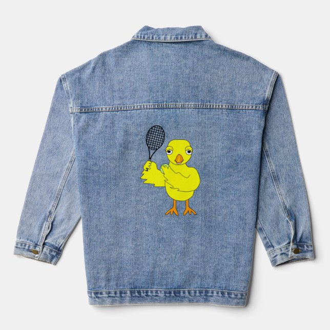 Tennis Chick Tasse Jeansjacke (Rückseite)