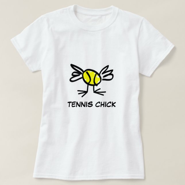 Tennis Chick Womens Tennis Wear T-Shirt (Design vorne)