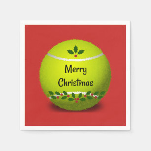 Tennis Christmas Design Serviette