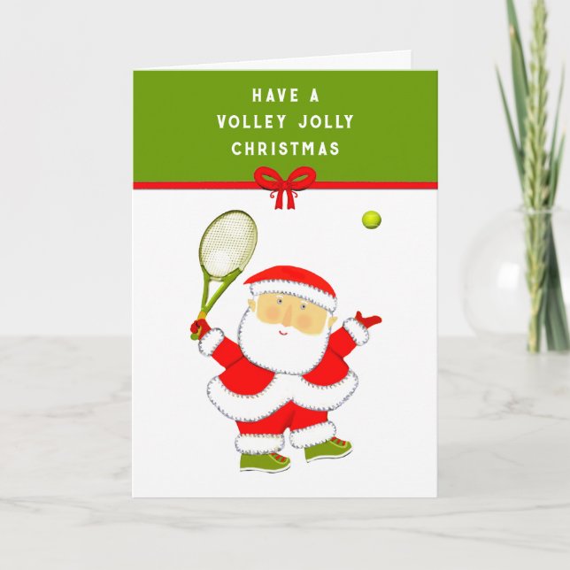 Tennis Christmas Feiertagskarte (Vorderseite)