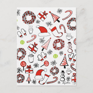 Tennis Christmas Feiertagspostkarte