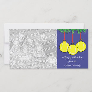 Tennis Christmas Foto Card Feiertagskarte