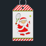 Tennis Christmas Geschenkanhänger<br><div class="desc">Kreative Tennis-Themen Weihnachtsgeschenke mit niedlichen Mrs. Claus Tennisspieler. Bearbeiten oder fügen Sie Text zu personalisieren.</div>