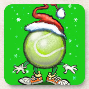 Tennis Christmas Getränkeuntersetzer