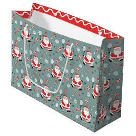 Tennis Christmas Holiday Large Gift Bag Große Geschenktüte