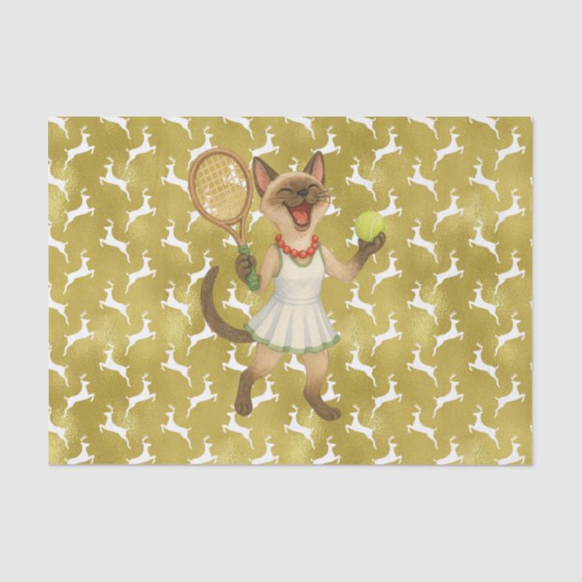Tennis Christmas Mug Cat Lovers  Seidenpapier (Vorderseite)