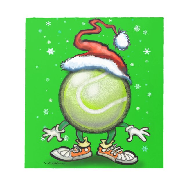 Tennis Christmas Notizblock (Vorderseite)