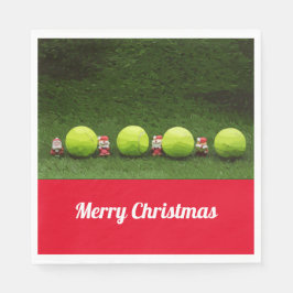 Tennis Christmas Serviette