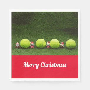 Tennis Christmas Serviette