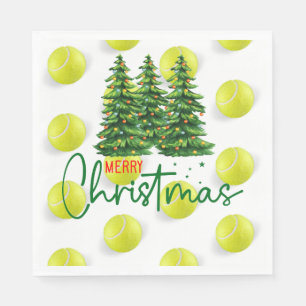 Tennis Christmas Serviette