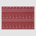 Tennis Christmas Sweater Gezwirntes Muster Red Xma Seidenpapier<br><div class="desc">Warme und gemütliche Wintertage und Nächte Illustration Design,  mit klassisch gewirktem,  lustig hässlichem Weihnachtspulli mit Tennisschlägern und grünen Tennisbällen,  Steinglocken,  Tannenbäumen und Schneeflocken. Minimalistisches Xmas Sweater Muster festliche Design in hellblau und weiß für Tennisspieler. Tennis Weihnachtsmusterpulli Tennis Xmas Design. Skandi Tennis Weihnachtsgeschenke Weihnachten. Nordisches Tennis-Weihnachtsmuster. Tennis Weihnachtsgeschenke</div>