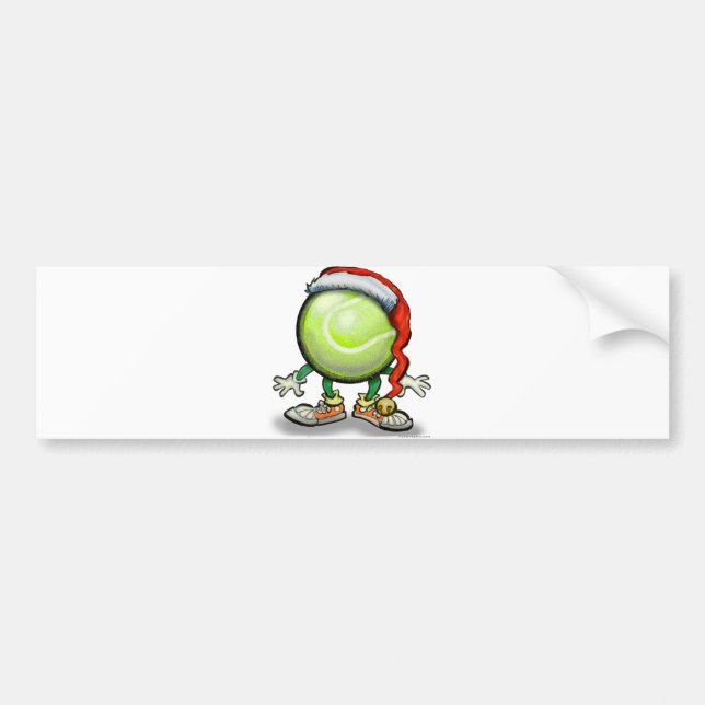 Tennis Chrsitmas Autoaufkleber (Vorne)