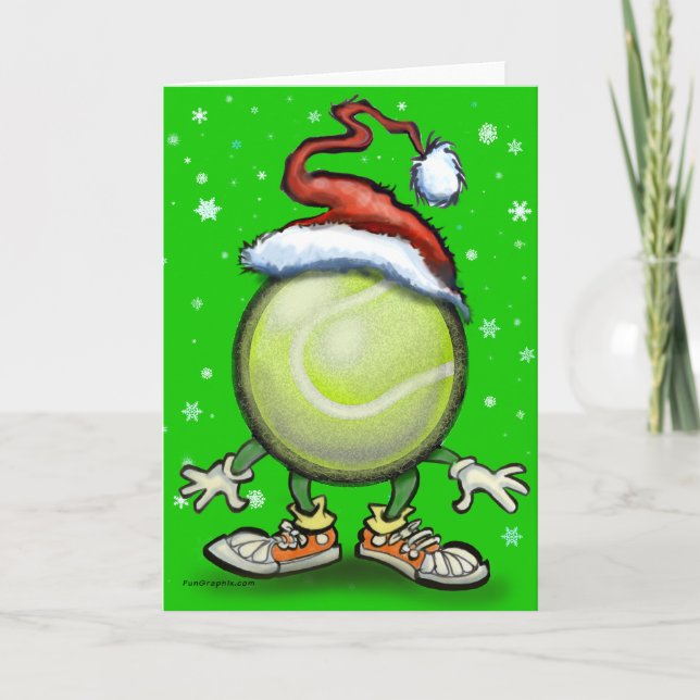 Tennis Chrsitmas Feiertagskarte (Vorderseite)