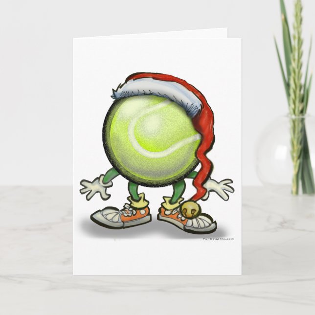 Tennis Chrsitmas Feiertagskarte (Vorderseite)