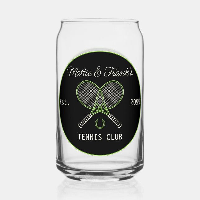 Tennis Club Bar Lounge Beer Dosenglas (Vorderseite)