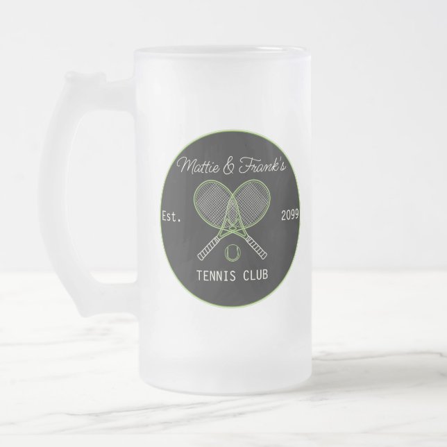 Tennis Club Bar Lounge Mattglas Bierglas (Links)