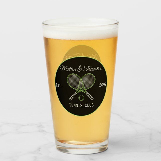 Tennis Club Bar Lounge Pint Beer Glas (Vorne (Gefüllt))