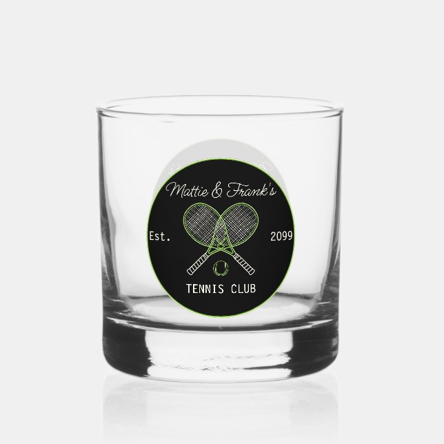 Tennis Club Bar Lounge Rocks Whiskyglas (Vorderseite)