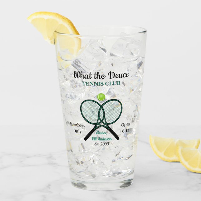 Tennis Club Bar Pub Lounge Bar Beer Glas (Vorderseite Ice)
