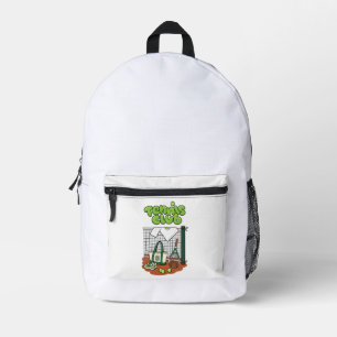 Tennis Club Classic Sports Grafik – Grünes Tennis Bedruckter Rucksack