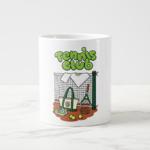 Tennis Club Classic Sports Grafik – Grünes Tennis  Jumbo-Tasse
