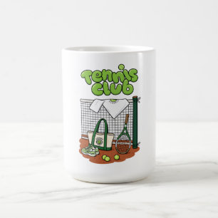 Tennis Club Classic Sports Grafik – Grünes Tennis  Kaffeetasse