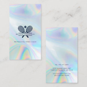 Tennis Club Coach Holographic Visitenkarte